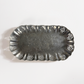 Vintage 50s Ornate Silver Flower Tray