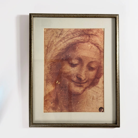 DaVinci Portrait Print I, Framed and Matted