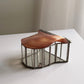 Vintage Handcrafted Glass Box with Hinged Shell Lid