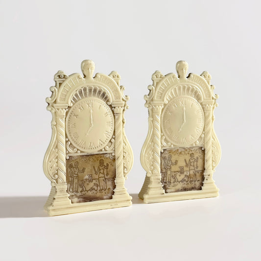 Vintage Roman-style Clock Salt & Pepper Shakers