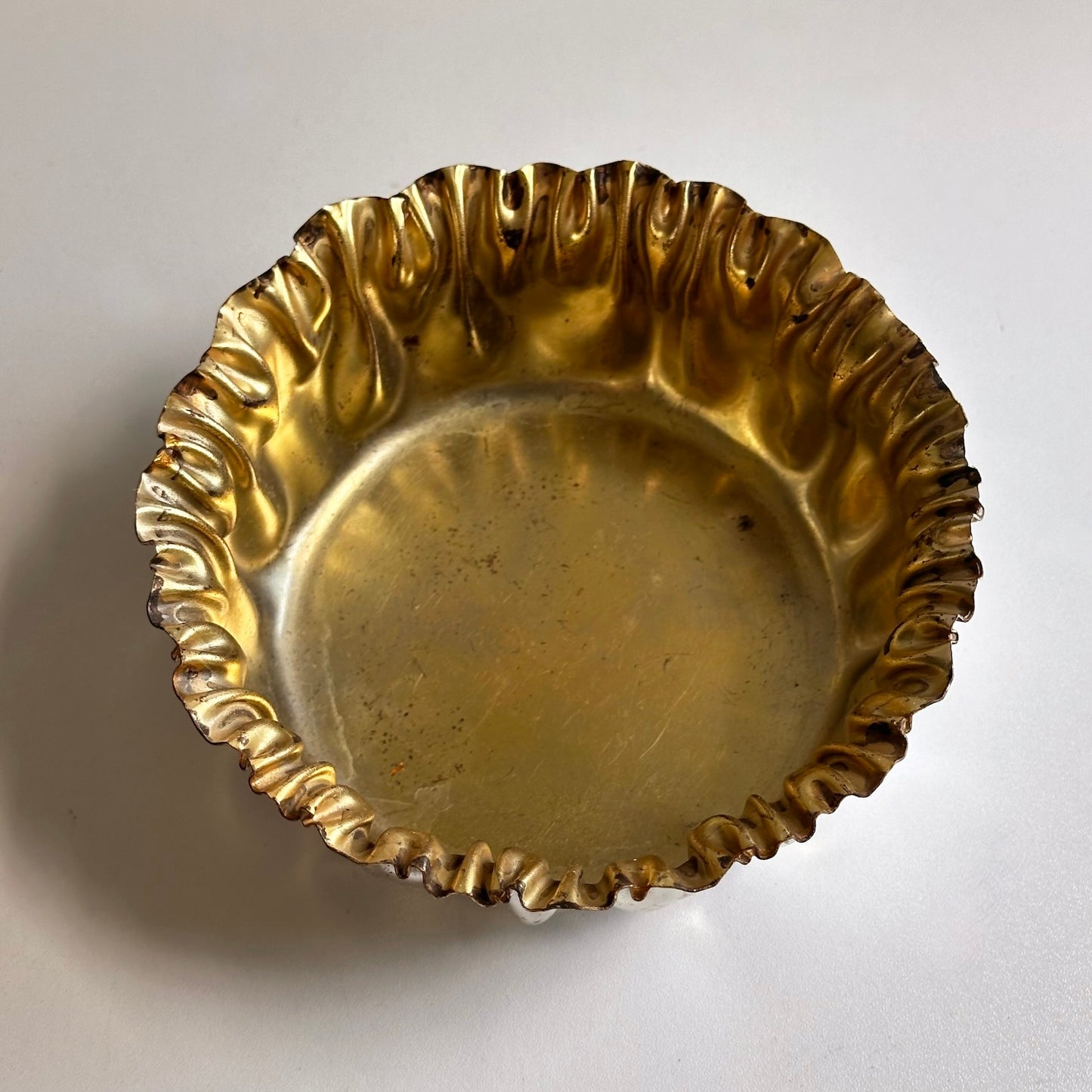 Vintage Silver Plated Crumpled Catchall Dish