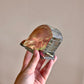 Vintage Handcrafted Glass Box with Hinged Shell Lid