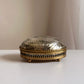 Casket-Style Gold and Silver Glass Box
