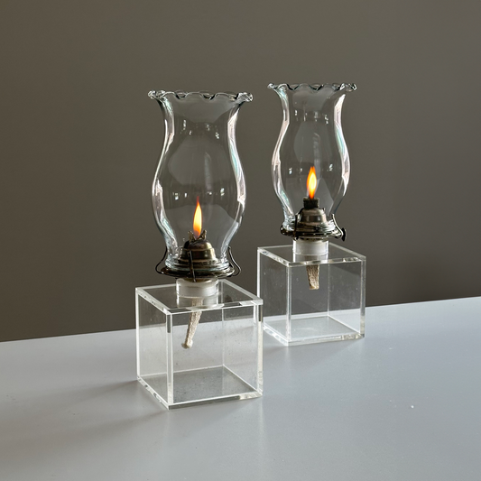 Acrylic Cube Oil Lamp