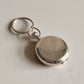 Vintage Silver Plate Compact Keychain or Bag Charm