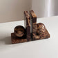 Deco-Style Marble Sphere Bookends