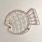 Vintage Stainless Steel Fish Trivet