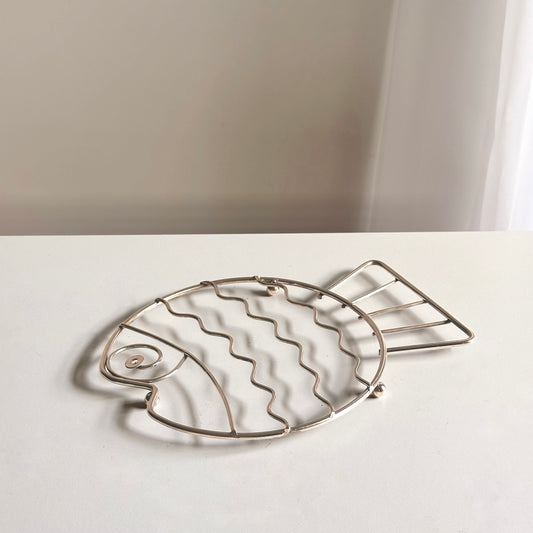 Vintage Stainless Steel Fish Trivet