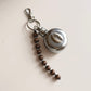 Mini Shell Flask Keychain or Bag Charm