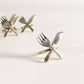 Silver-Plated Knife and Fork Napkin Rings Set