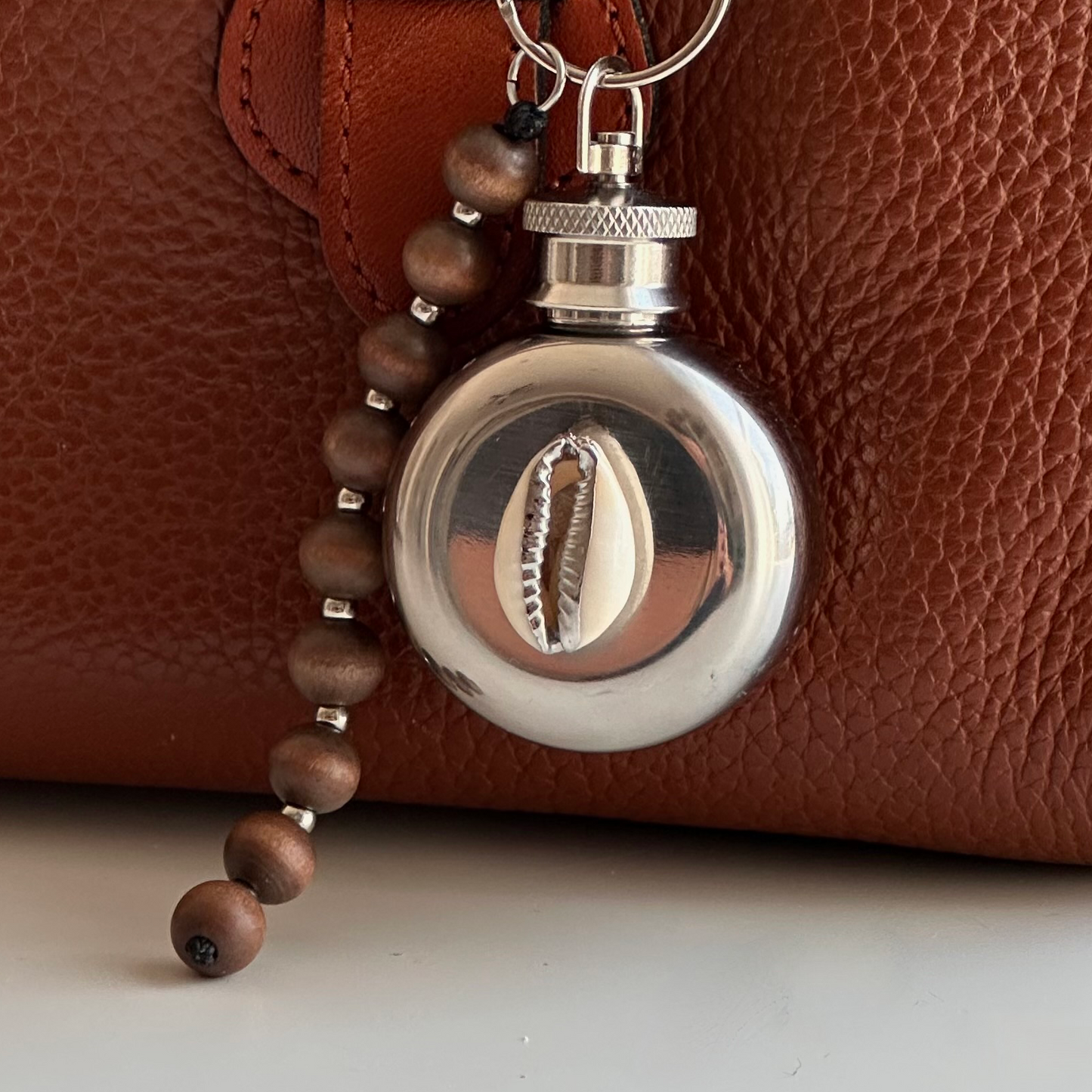 Mini Shell Flask Bag Charm