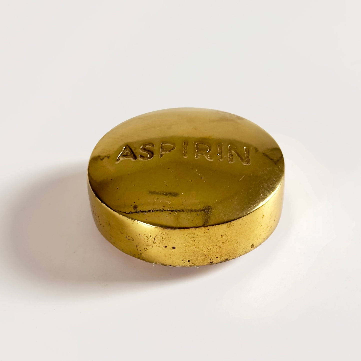 Vintage Brass Aspirin Display Object