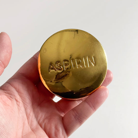 Vintage Brass Aspirin Display Object