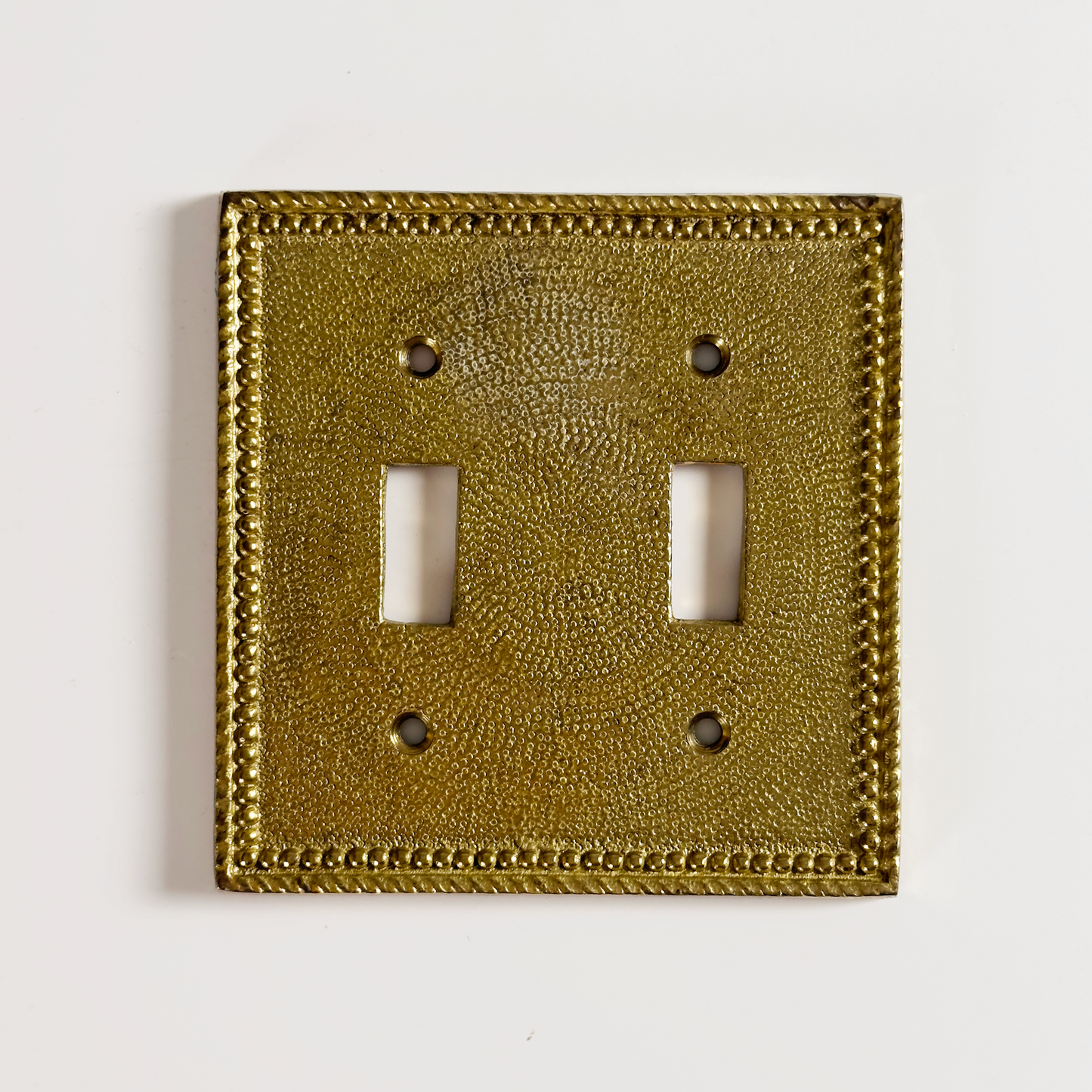 Vintage Textured Brass Switchplate