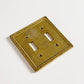 Vintage Textured Brass Switchplate