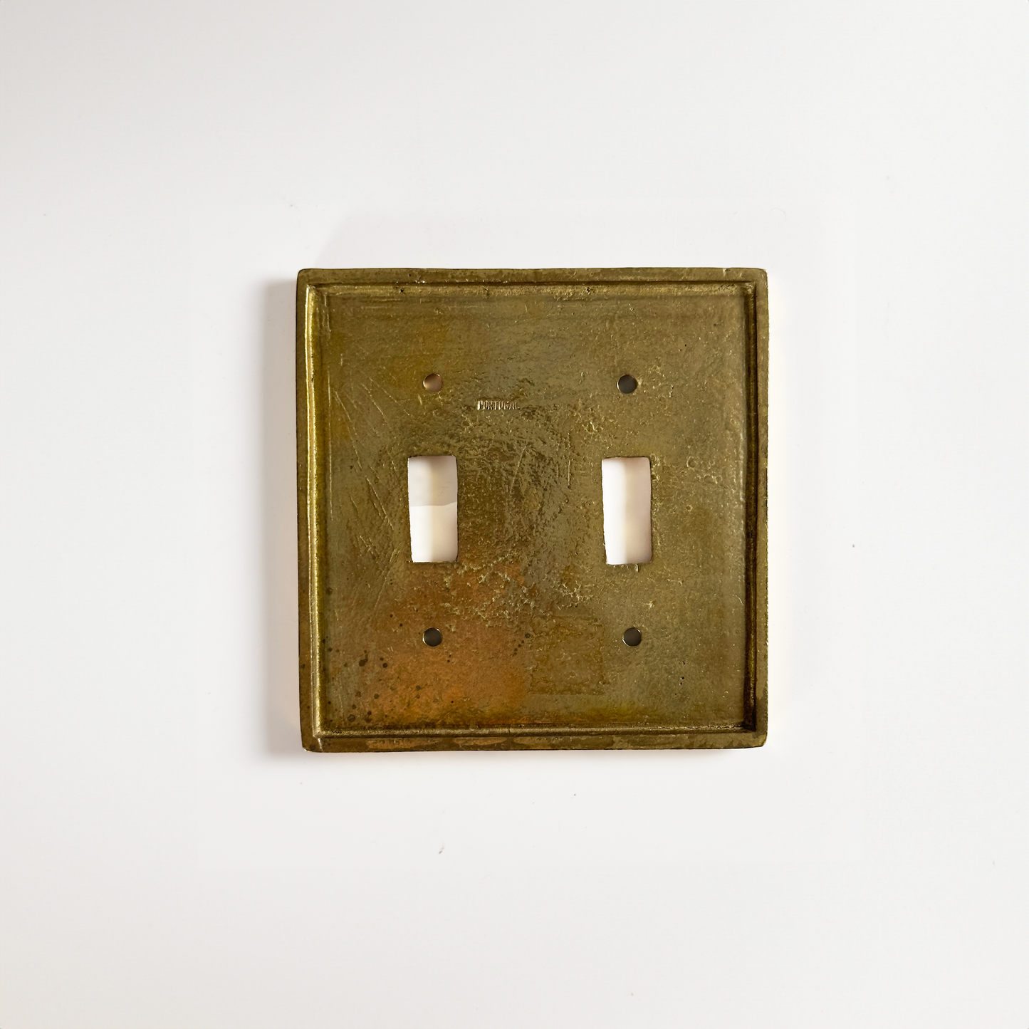 Vintage Textured Brass Switchplate