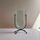 Postmodern Fused Glass Vase on Footed Stand