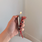 Silver Lighter Sleeve with Beaded Tassel