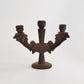 Vintage Handcarved Wood Candelabra
