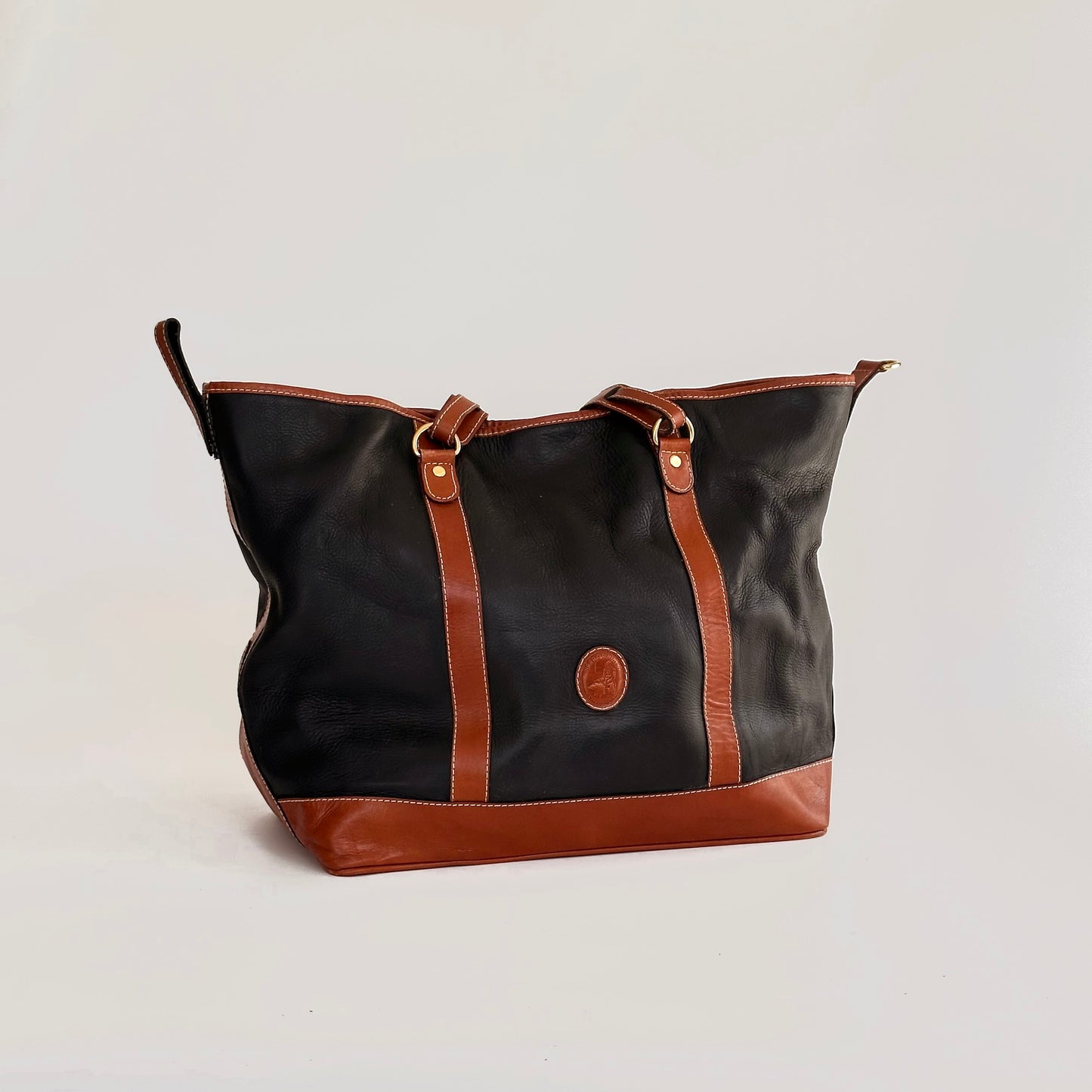 Marroquinera Leather Tote Bag, Handmade in Columbia