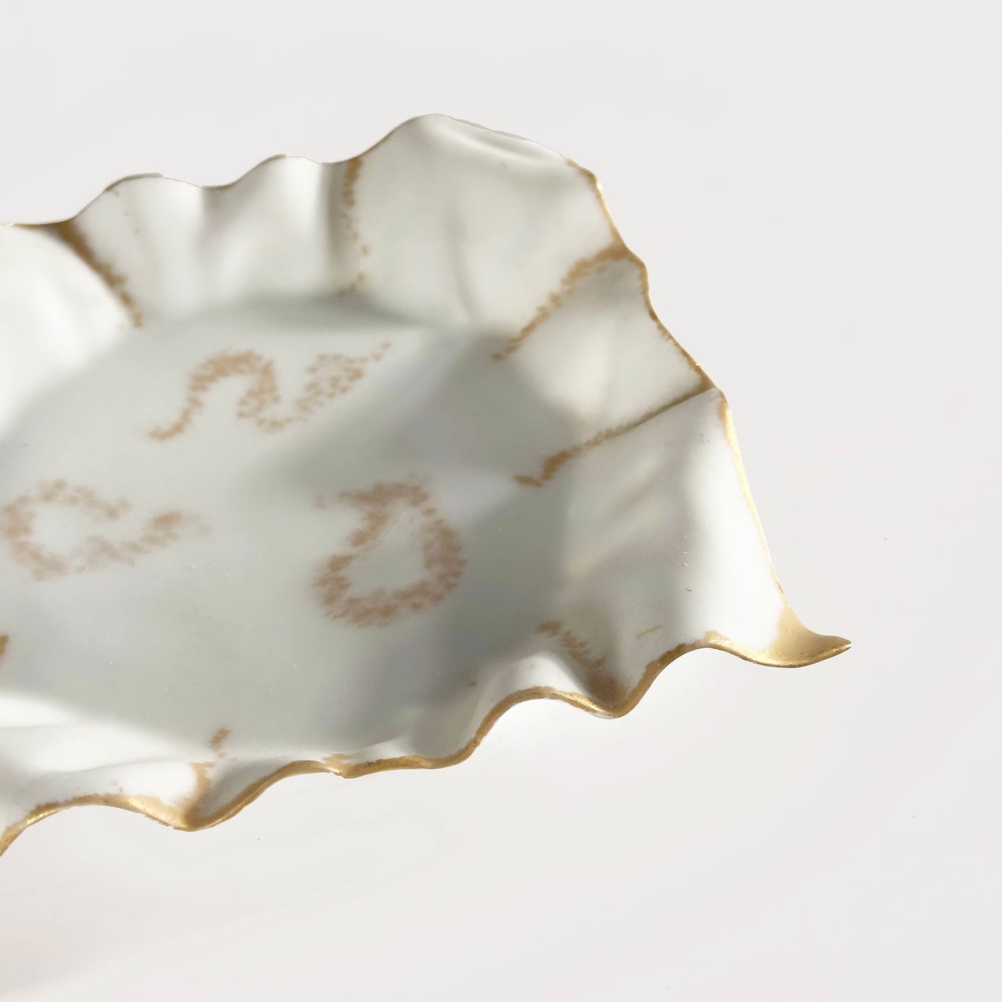 Vintage Ruffle Square Dish, Made in Japan