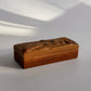 Handcarved Figural Wood Box with Swivel Lid