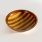 Vintage Handcrafted Striped Wood Bowl, Signed