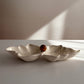 MCM Cream Dish with Wood Sphere Handle