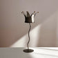 Metal Crown Candleholder with Wavy Stem