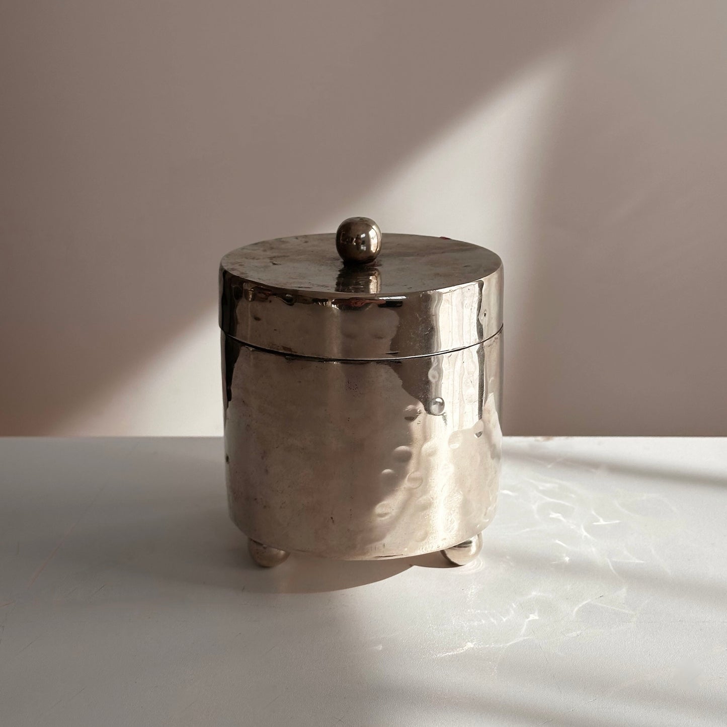 Polished Cylinder Jar with Lid