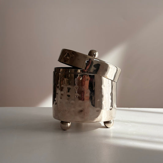 Polished Cylinder Jar with Lid