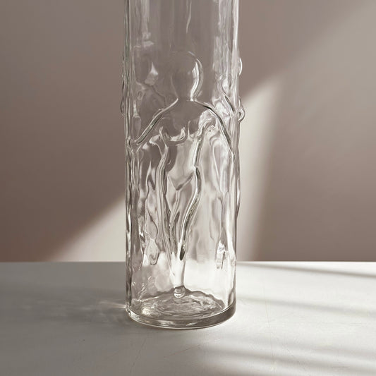 Vintage Libbey La Femme Dancing Figure Glass Vase