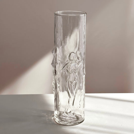 Vintage Libbey La Femme Dancing Figure Glass Vase