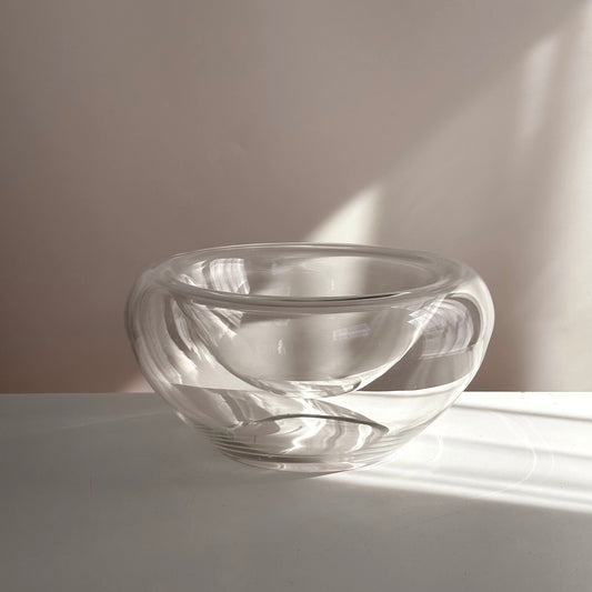 Handcrafted Double Sided Floating Glass Bowl, Made in Poland