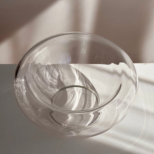 Handcrafted Double Sided Floating Glass Bowl, Made in Poland