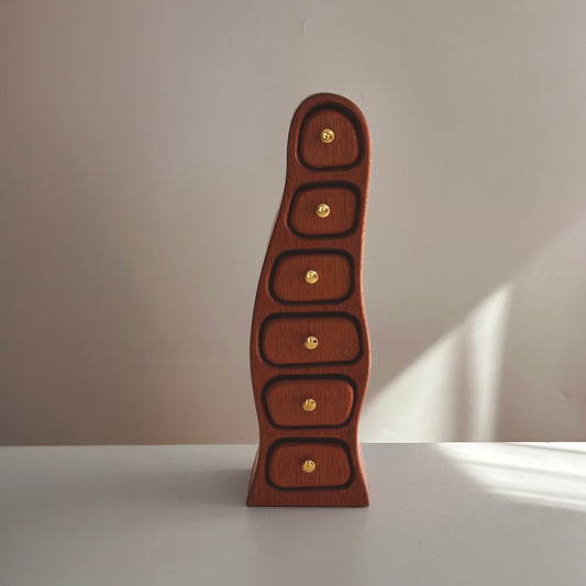 Handcrafted Wavy Wood Jewelry Box