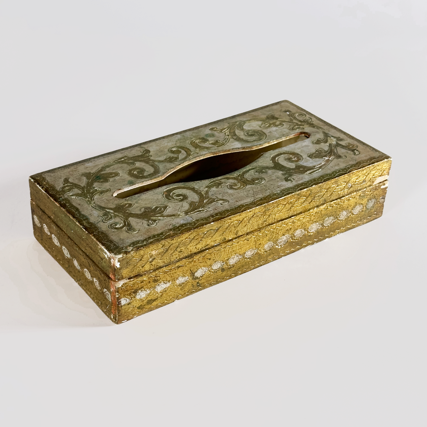 Vintage Florentine Gilt Tissue Box Cover