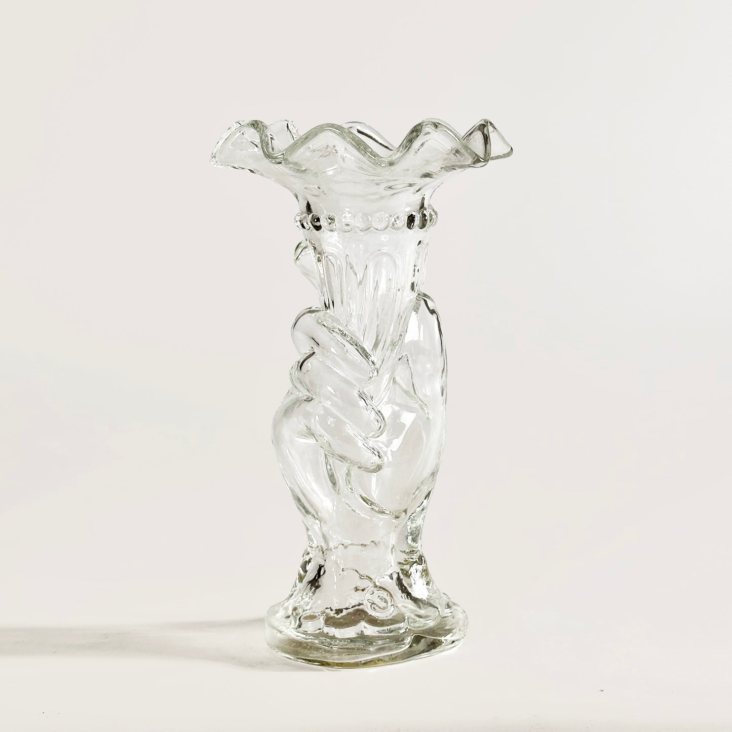 Vintage Glass Hand Vase