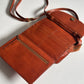 Vintage Cognac Leather Crossbody Bag