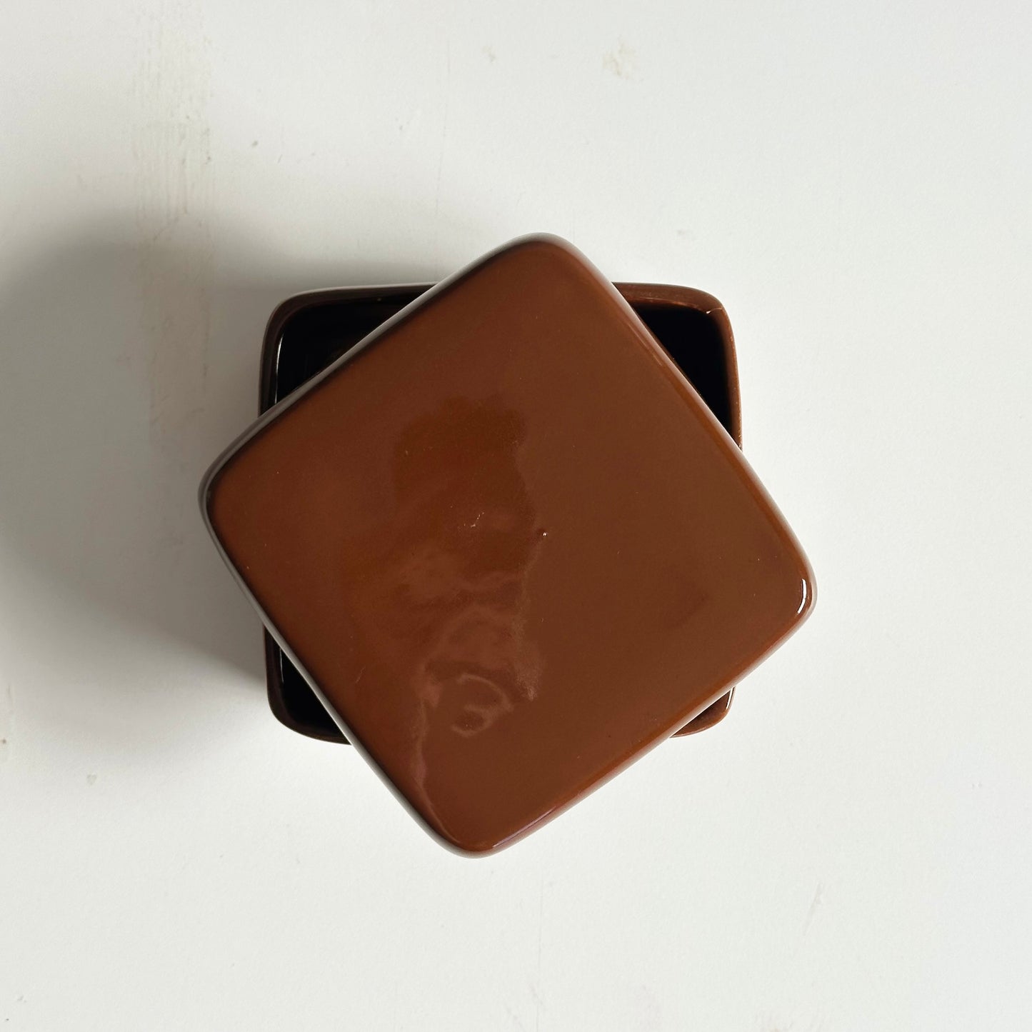 Vintage Haeger Chocolate Ceramic Stash Box
