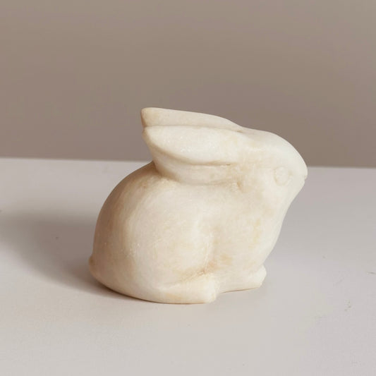 Carved Stone Rabbit Paperweight