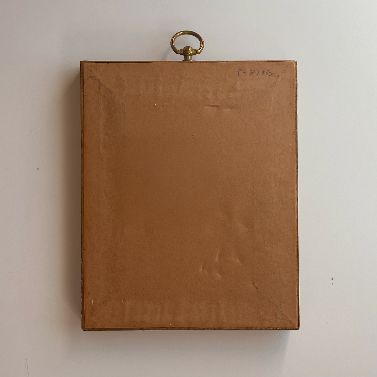 Vintage Print in Frame with Brass Detail