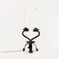 Vintage Brutalist Iron Candelabra, Made in Spain