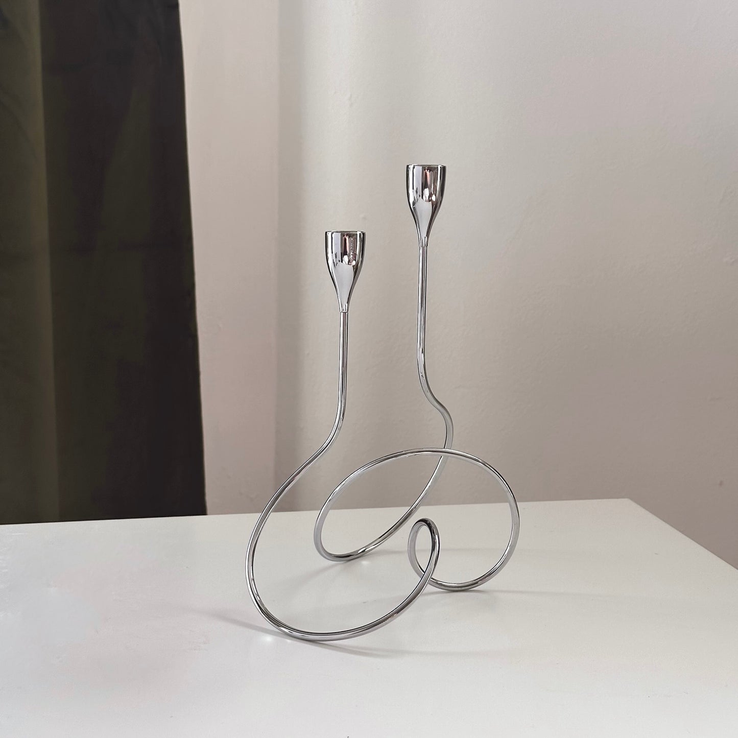 Black + Blum Looped Chrome Candelabra