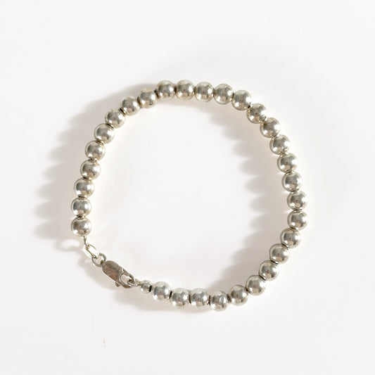 Vintage Sterling Silver Beaded Bracelet