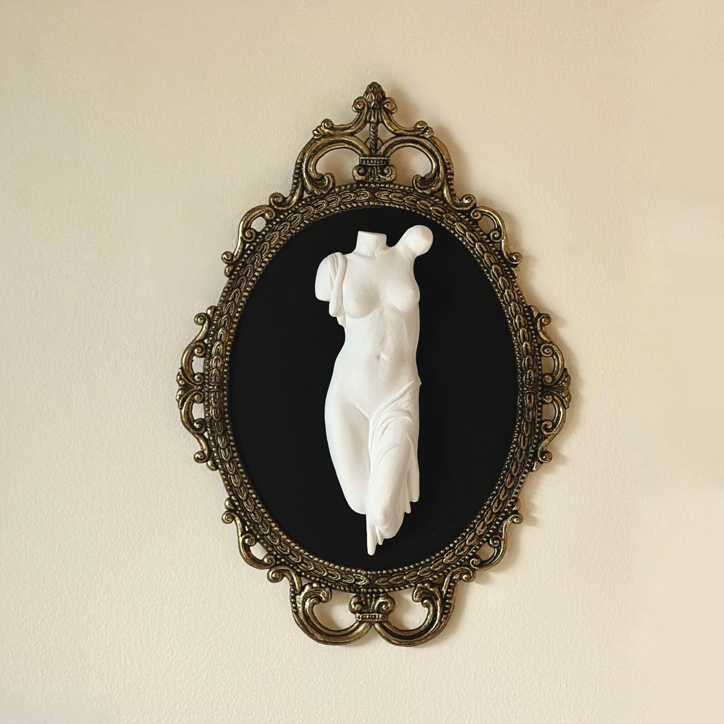 Handcrafted Sculptural Bust Wall Plaque