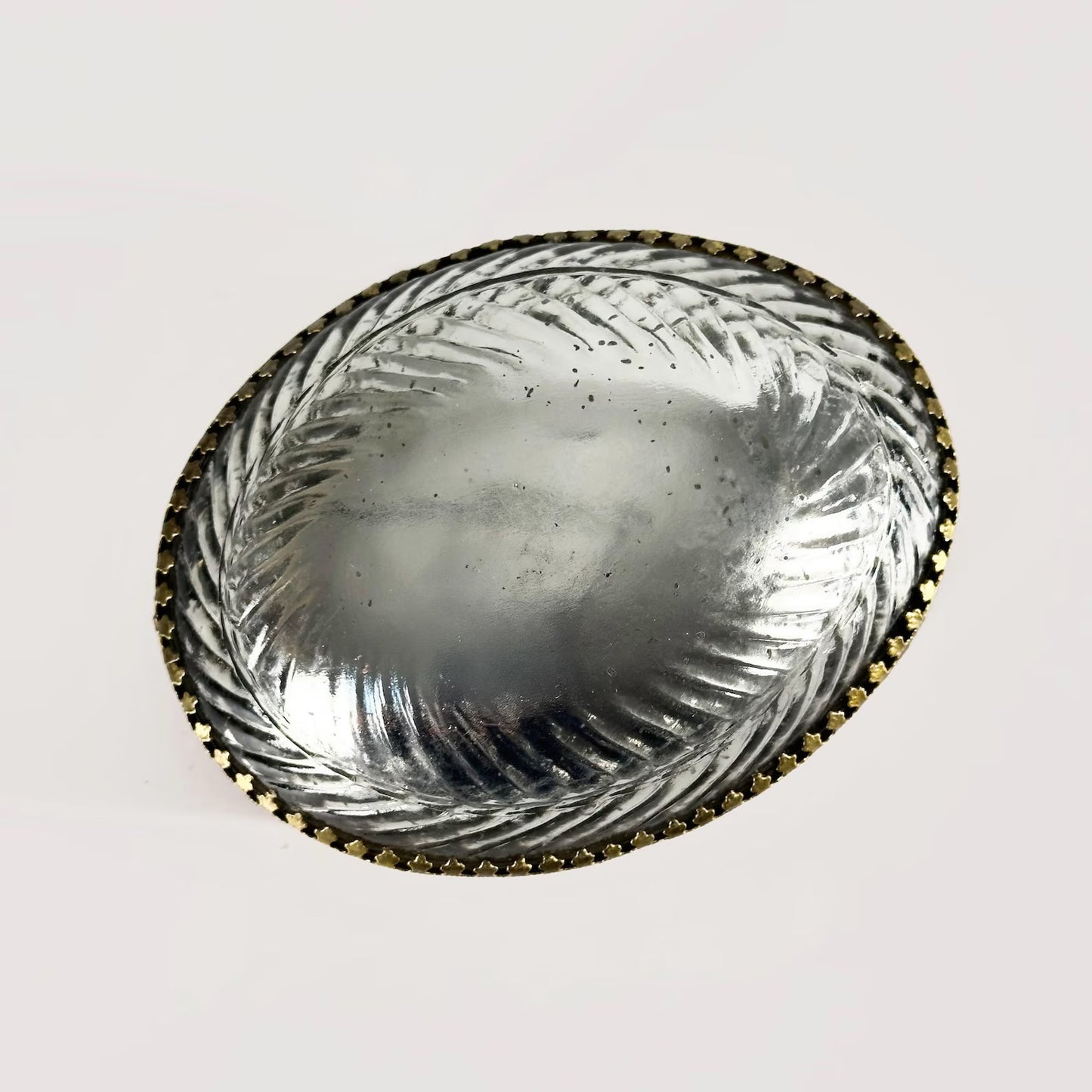 Victorian Style Brass & Glass Casket Box